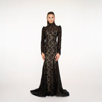 GODDESS GLAMOUR DRESS BLACK - Roses by Lana